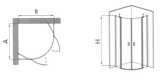 Душевой уголок RGW LE-51 1000х1000х1950